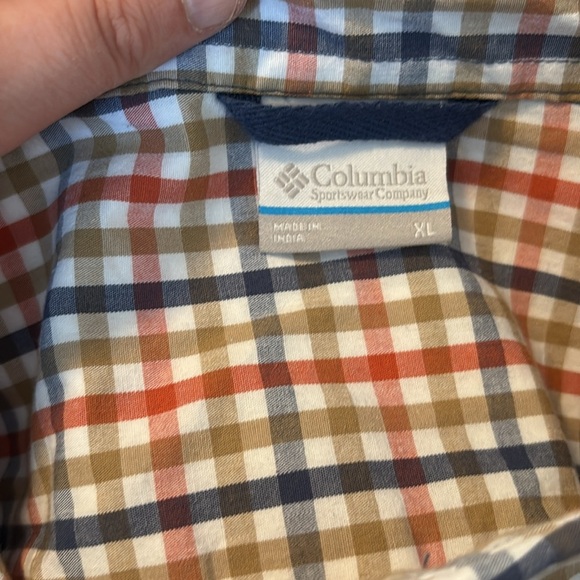 Columbia men’s checkered long sleeve button down shirt size XL - Picture 7 of 8